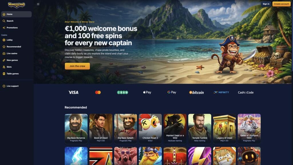 goksite winner island homepage
